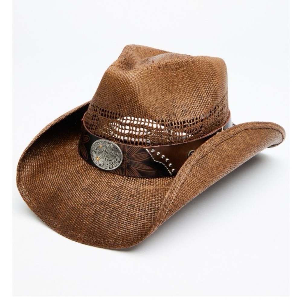 Shyanne Brown Woven Raffia Cowgirl Hat